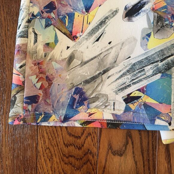 Jaded London Crystal Cyberwave Asymmetrical Skirt Womens M Stretch Abstract UK - Picture 14 of 16